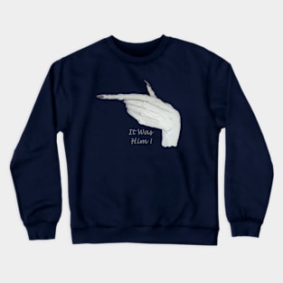 Pointing scary monster hand with long finger nails Crewneck Sweatshirt